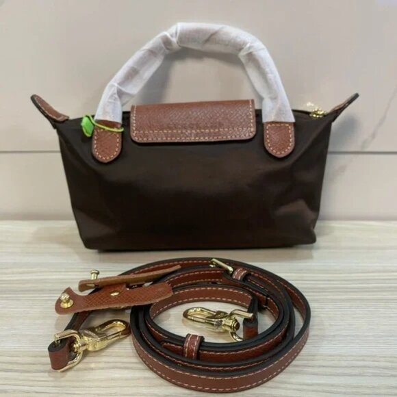 Longchamp Le Pliage Mini Tan Handbag - Picture 4 of 7